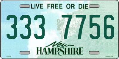 NH license plate 3337756