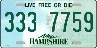 NH license plate 3337759