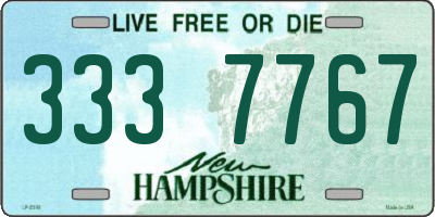 NH license plate 3337767