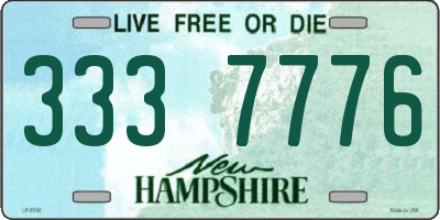 NH license plate 3337776