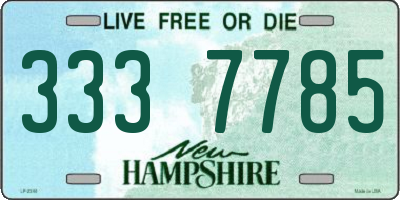 NH license plate 3337785