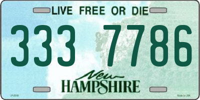 NH license plate 3337786