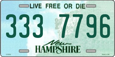 NH license plate 3337796