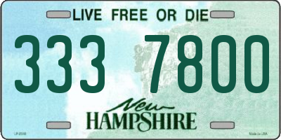 NH license plate 3337800