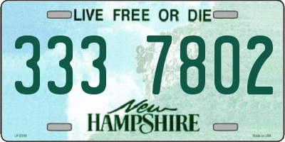 NH license plate 3337802