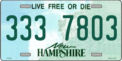 NH license plate 3337803