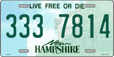 NH license plate 3337814