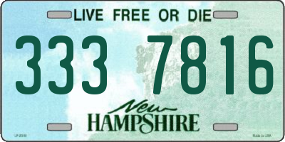 NH license plate 3337816