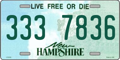 NH license plate 3337836