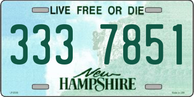 NH license plate 3337851