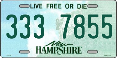 NH license plate 3337855