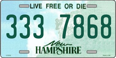 NH license plate 3337868