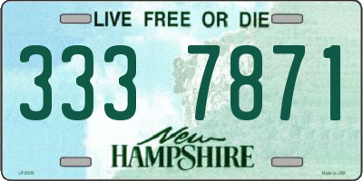 NH license plate 3337871