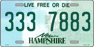NH license plate 3337883
