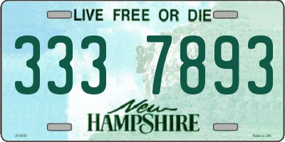 NH license plate 3337893