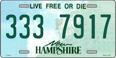 NH license plate 3337917