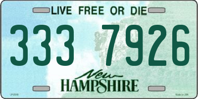 NH license plate 3337926