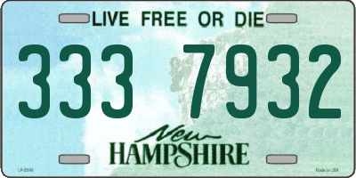 NH license plate 3337932
