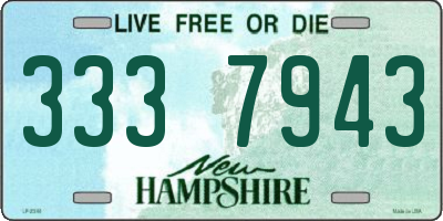 NH license plate 3337943