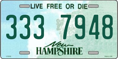 NH license plate 3337948