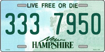 NH license plate 3337950