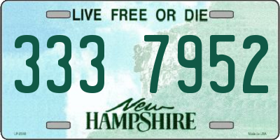 NH license plate 3337952