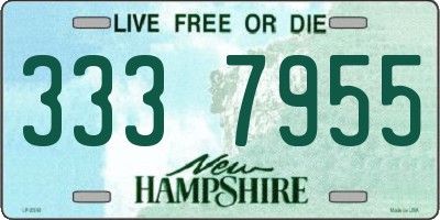 NH license plate 3337955