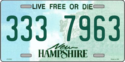 NH license plate 3337963