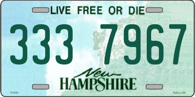 NH license plate 3337967