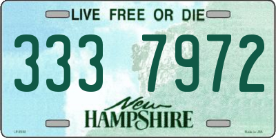 NH license plate 3337972