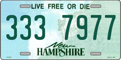 NH license plate 3337977