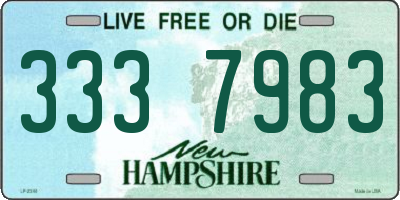 NH license plate 3337983