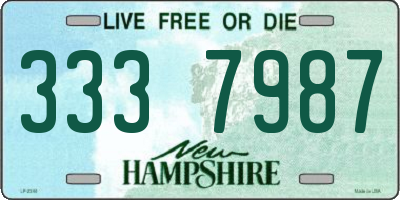NH license plate 3337987