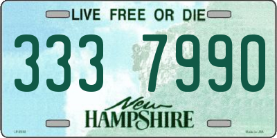 NH license plate 3337990