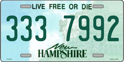 NH license plate 3337992