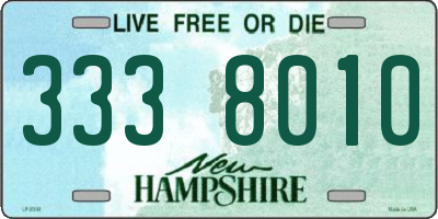 NH license plate 3338010