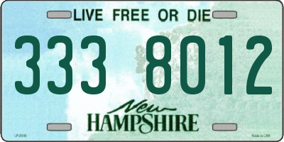 NH license plate 3338012