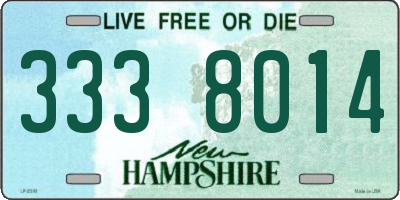 NH license plate 3338014