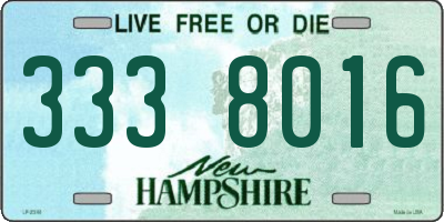 NH license plate 3338016