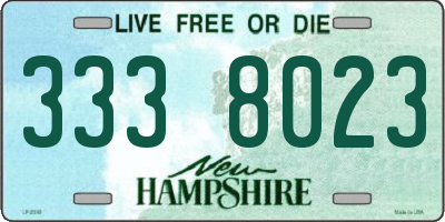 NH license plate 3338023
