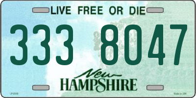 NH license plate 3338047
