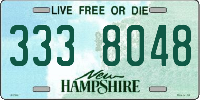 NH license plate 3338048