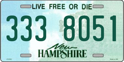 NH license plate 3338051