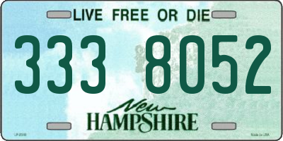 NH license plate 3338052