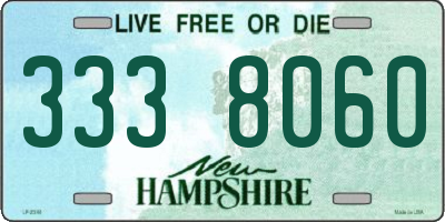 NH license plate 3338060