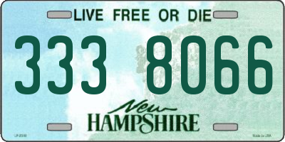 NH license plate 3338066