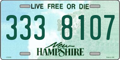 NH license plate 3338107