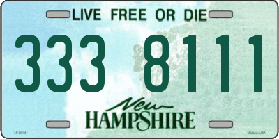 NH license plate 3338111