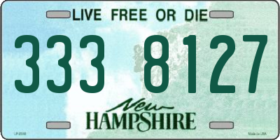 NH license plate 3338127