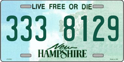 NH license plate 3338129